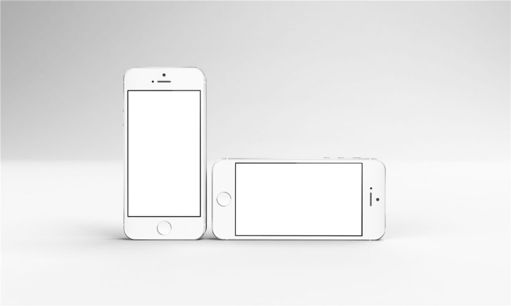 苹果手机样机iphone展示智能app界面ui贴图psd设计模板素材 版式设计网