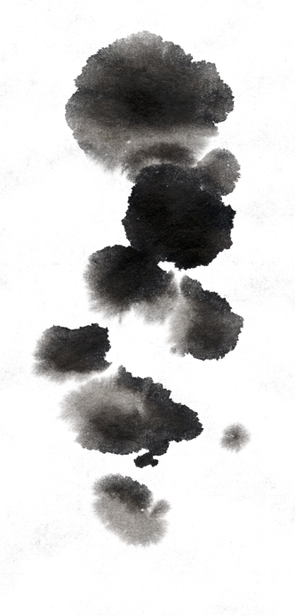 中国风墨迹喷溅渲染ps素材笔刷psd水墨笔触古典古风毛笔笔刷