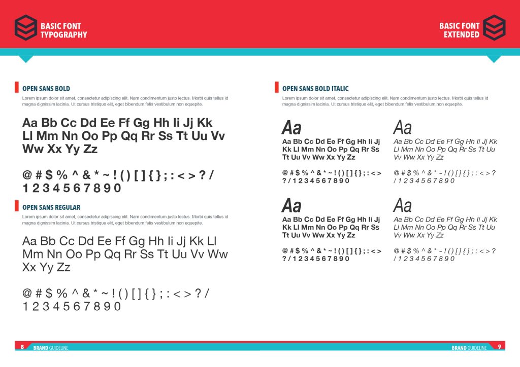 品牌手册InDesign模板 A4 跨页5