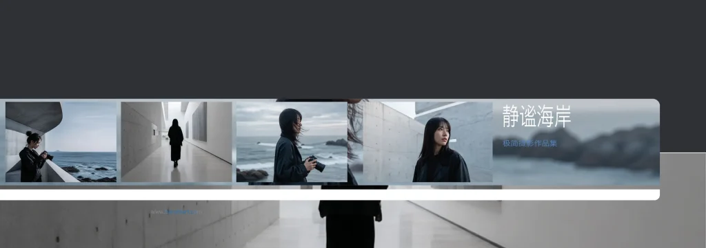 12页极简海岸摄影作品集InDesign模板 完整预览