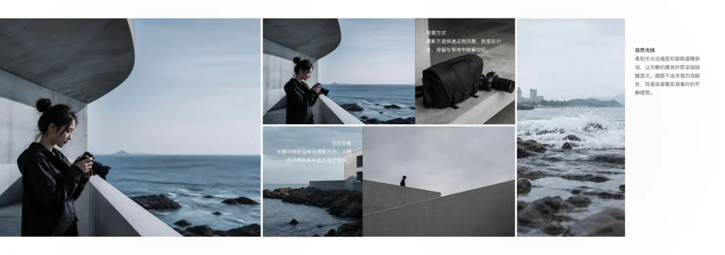 12页极简海岸摄影作品集InDesign模板 版式预览4