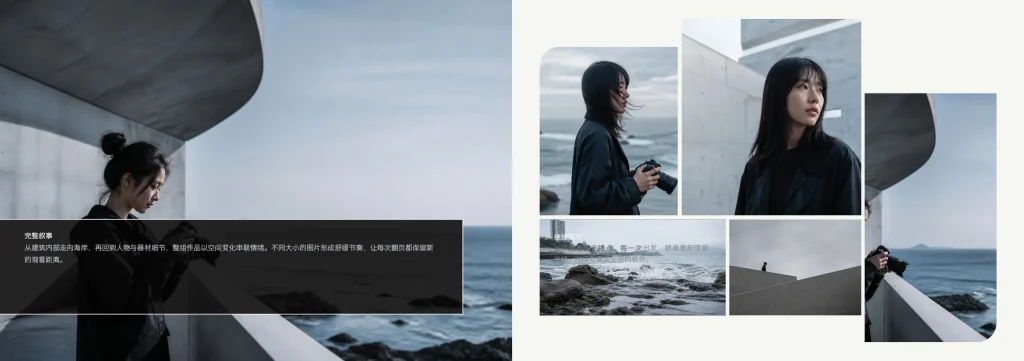12页极简海岸摄影作品集InDesign模板 版式预览6