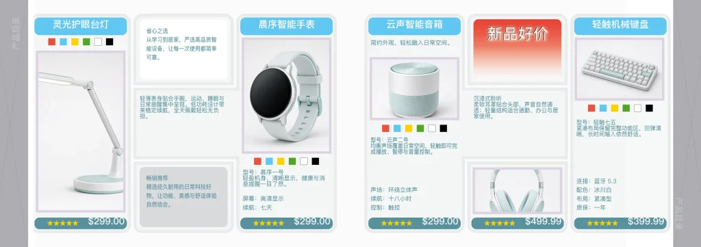12页智能生活产品目录InDesign模板 版式预览2