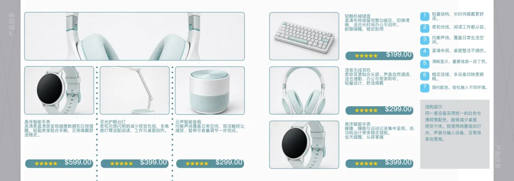 12页智能生活产品目录InDesign模板 版式预览4