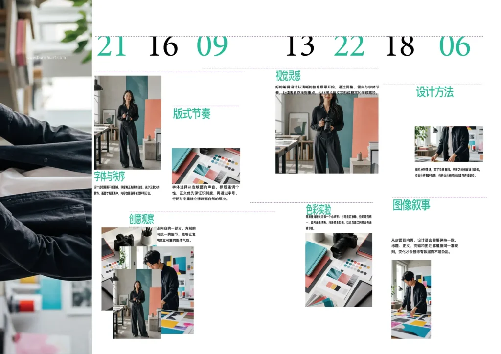 24页创意编辑设计杂志InDesign模板 版式预览2