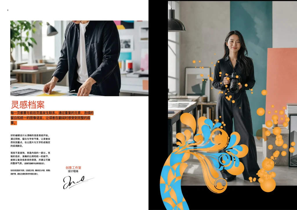 24页创意编辑设计杂志InDesign模板 版式预览3