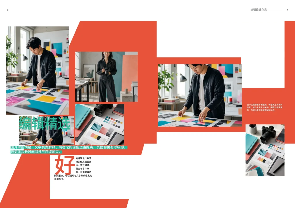 24页创意编辑设计杂志InDesign模板 版式预览4