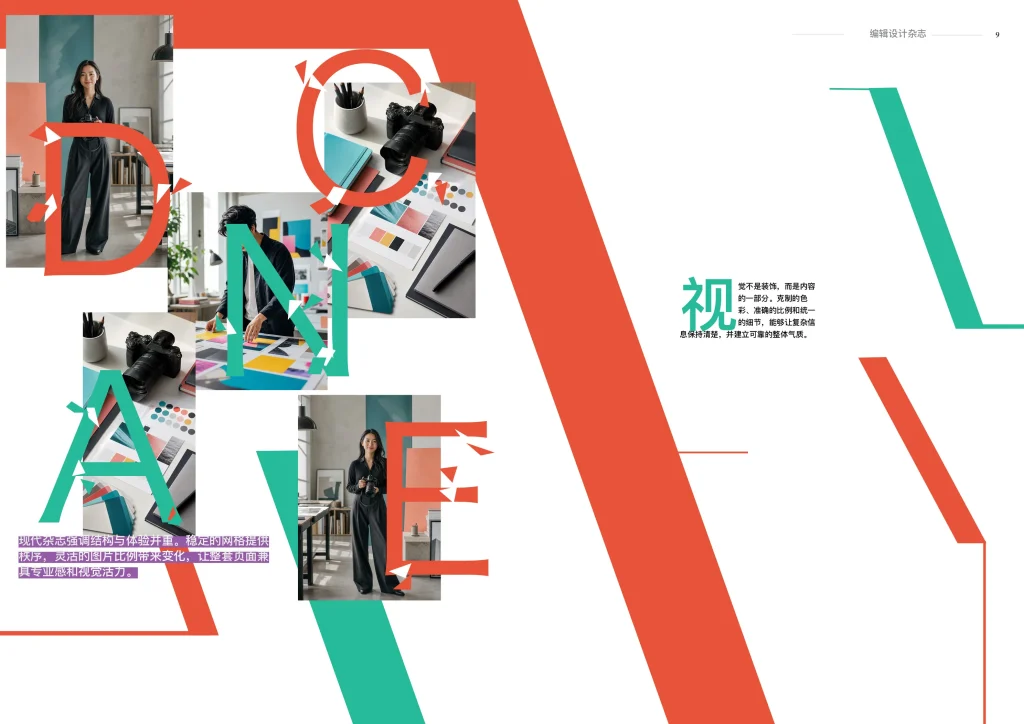 24页创意编辑设计杂志InDesign模板 版式预览5