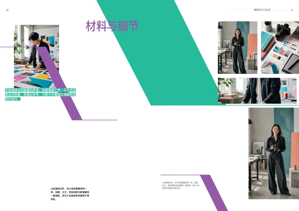 24页创意编辑设计杂志InDesign模板 版式预览6