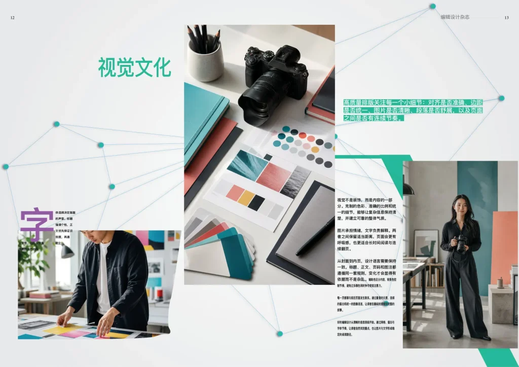 24页创意编辑设计杂志InDesign模板 版式预览7
