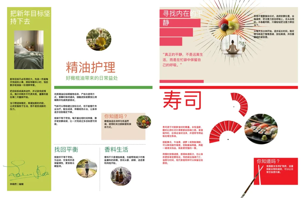 4页健康生活简报InDesign模板 版式预览5