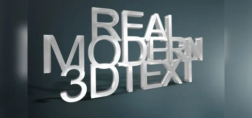 6款真实3D立体文字效果PSD模板 特色图片