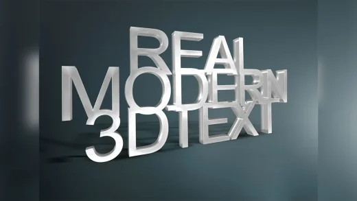 6款真实3D立体文字效果PSD模板 特色图片