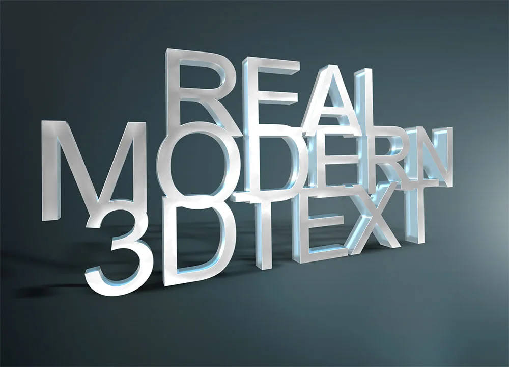 6款真实3D立体文字效果PSD模板 版式预览2