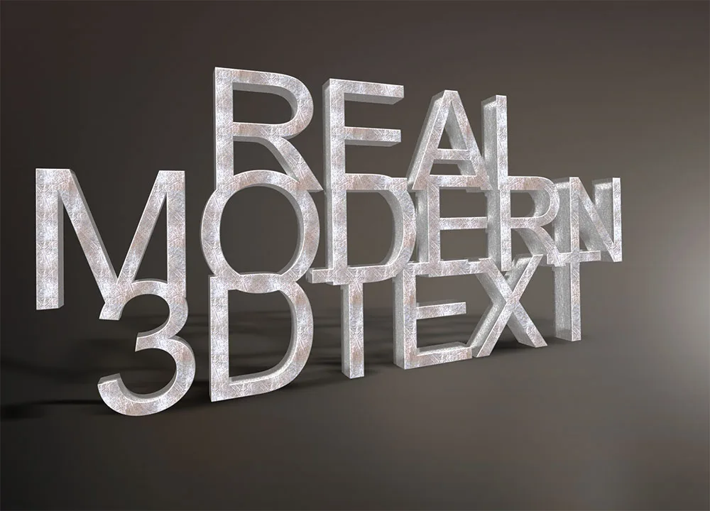 6款真实3D立体文字效果PSD模板 版式预览5