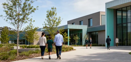 学校开放日三折页InDesign模板 特色图片