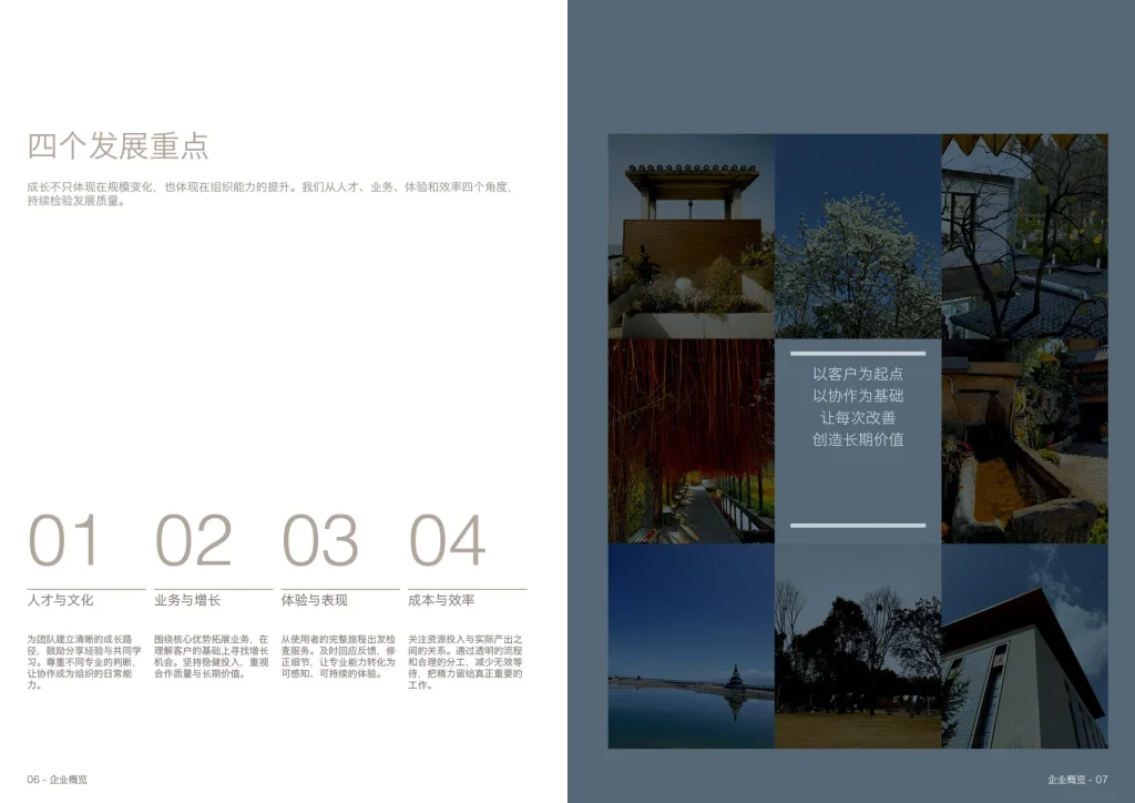 企业发展报告InDesign模板 版式预览4