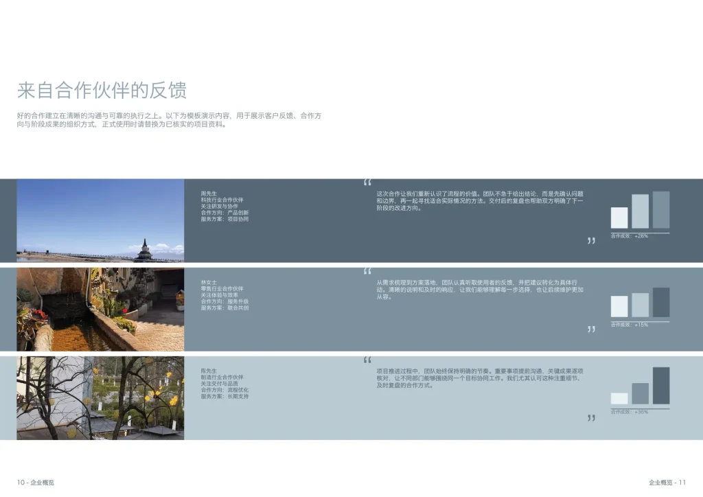 企业发展报告InDesign模板 版式预览6