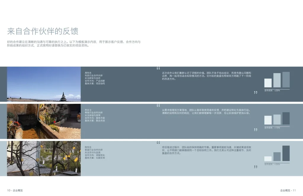 企业发展报告InDesign模板 版式预览13