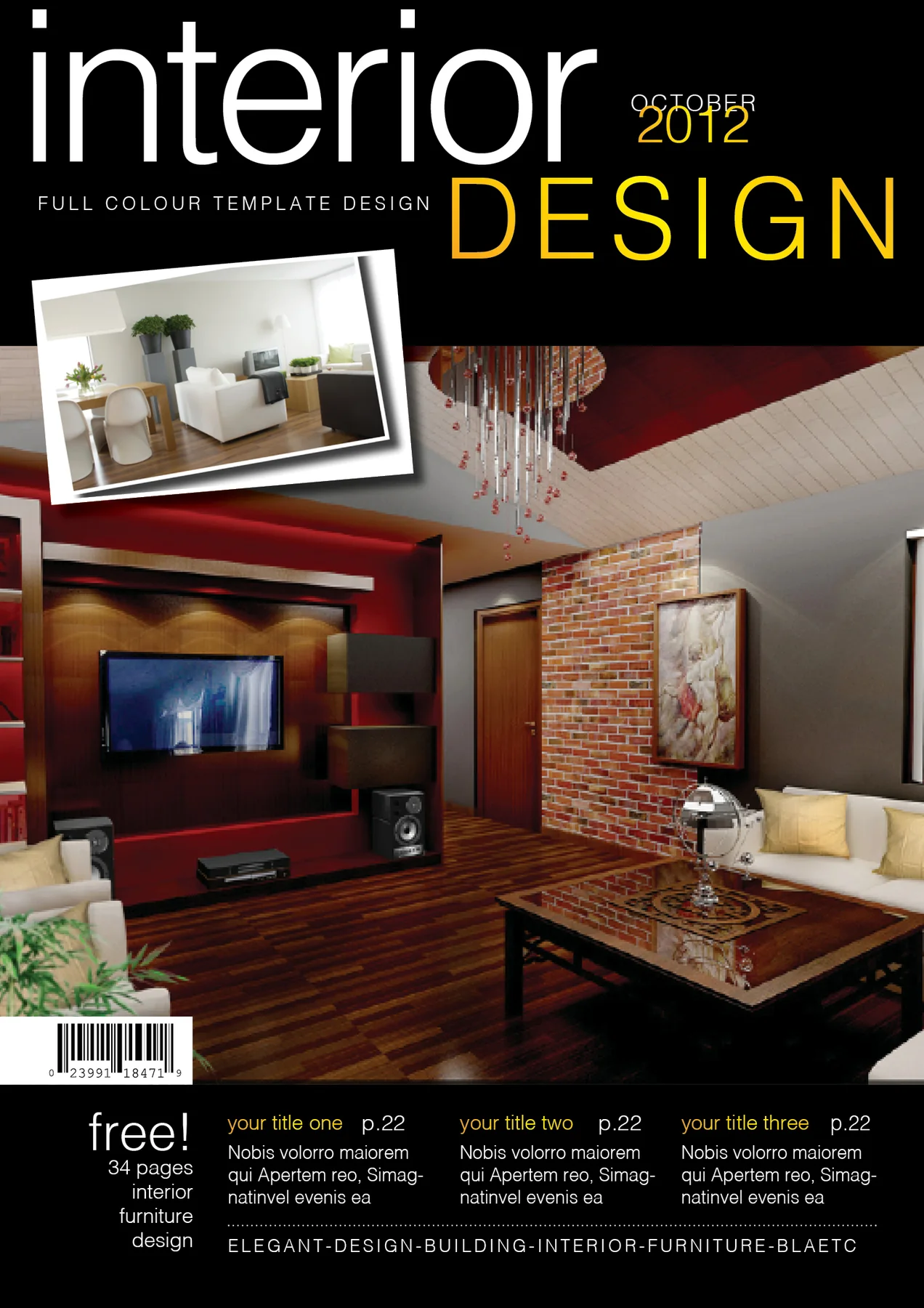 多用途杂志InDesign模板合集-A4 Letter平板版 第15张清晰版式预览