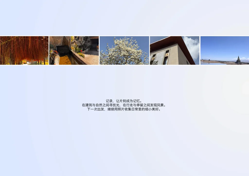 旅行摄影相册InDesign模板-14页简体中文横版源文件 第8张清晰版式预览